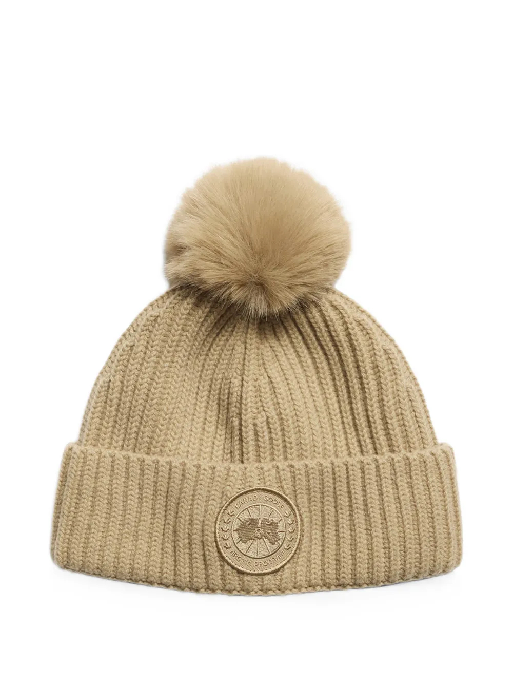Canada Goose bonnet côtelé à pompon - Tons neutres