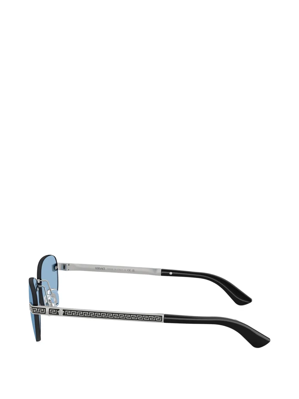 Versace Eyewear Zonnebril met randloos montuur Zilver