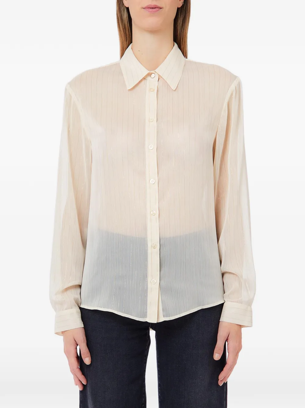 LIU JO pinstripe-pattern button-up shirt