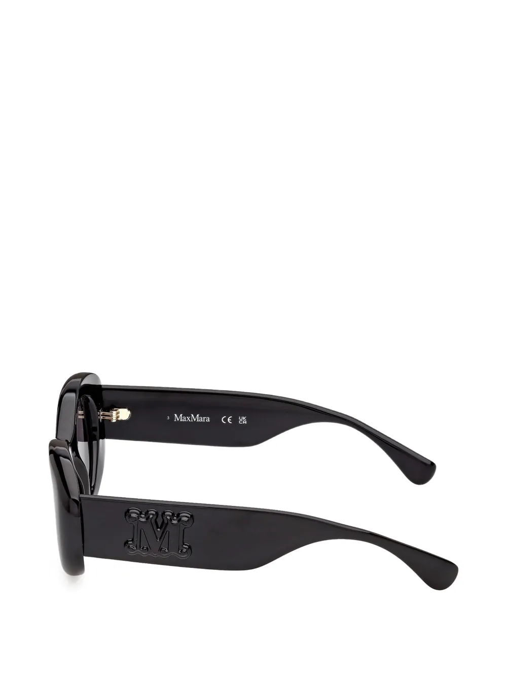Max Mara Eyewear Zonnebril met ovalen montuur Zwart