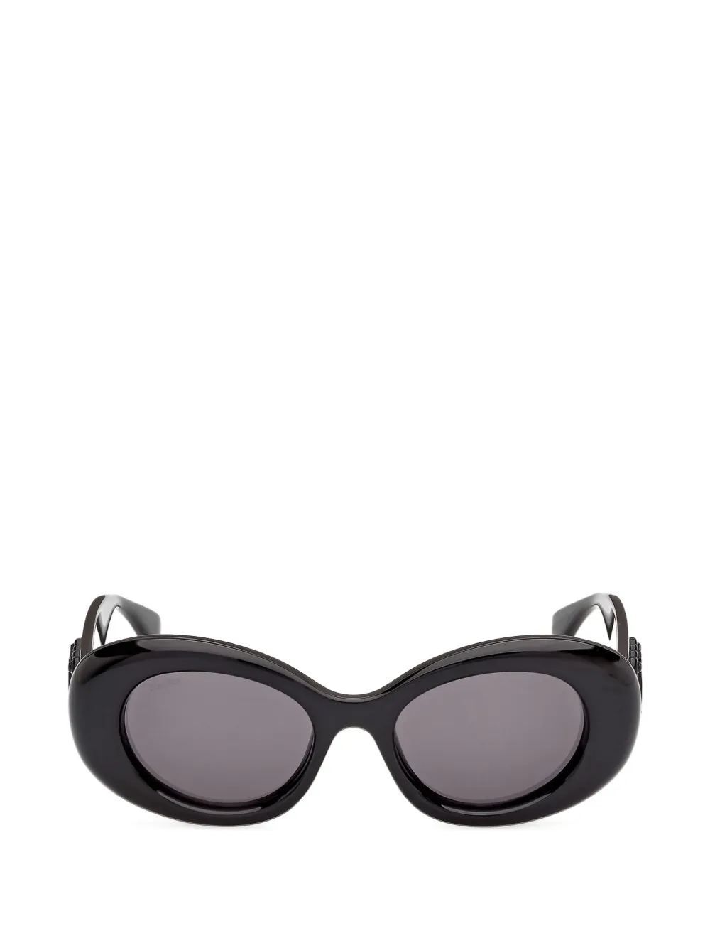 Max Mara Eyewear Zonnebril met ovalen montuur Zwart