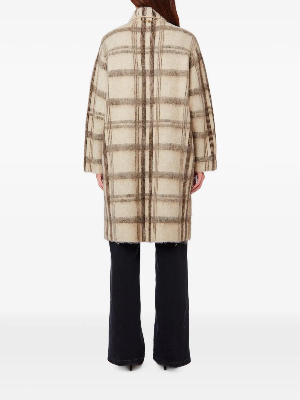 LIU JO Gebreide jas met geborsteld jacquard Beige