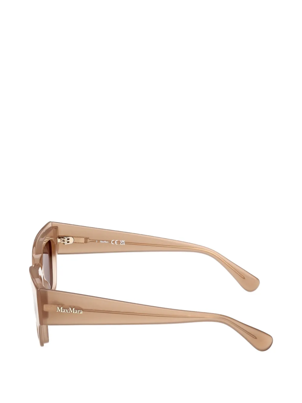 Max Mara Eyewear Zonnebril met rechthoekig montuur Beige