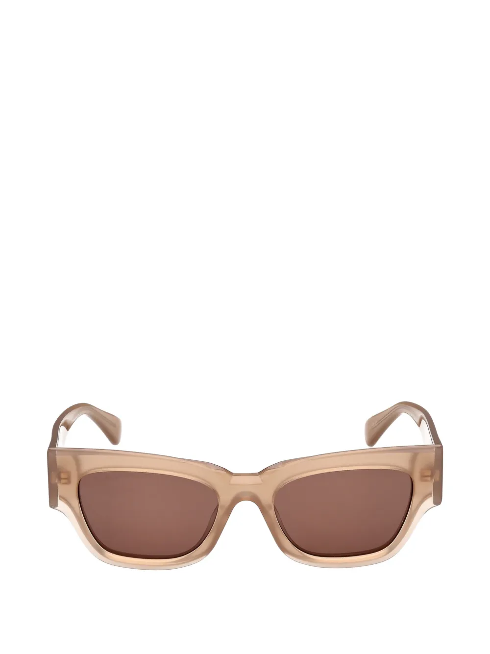 Max Mara Eyewear Zonnebril met rechthoekig montuur Beige