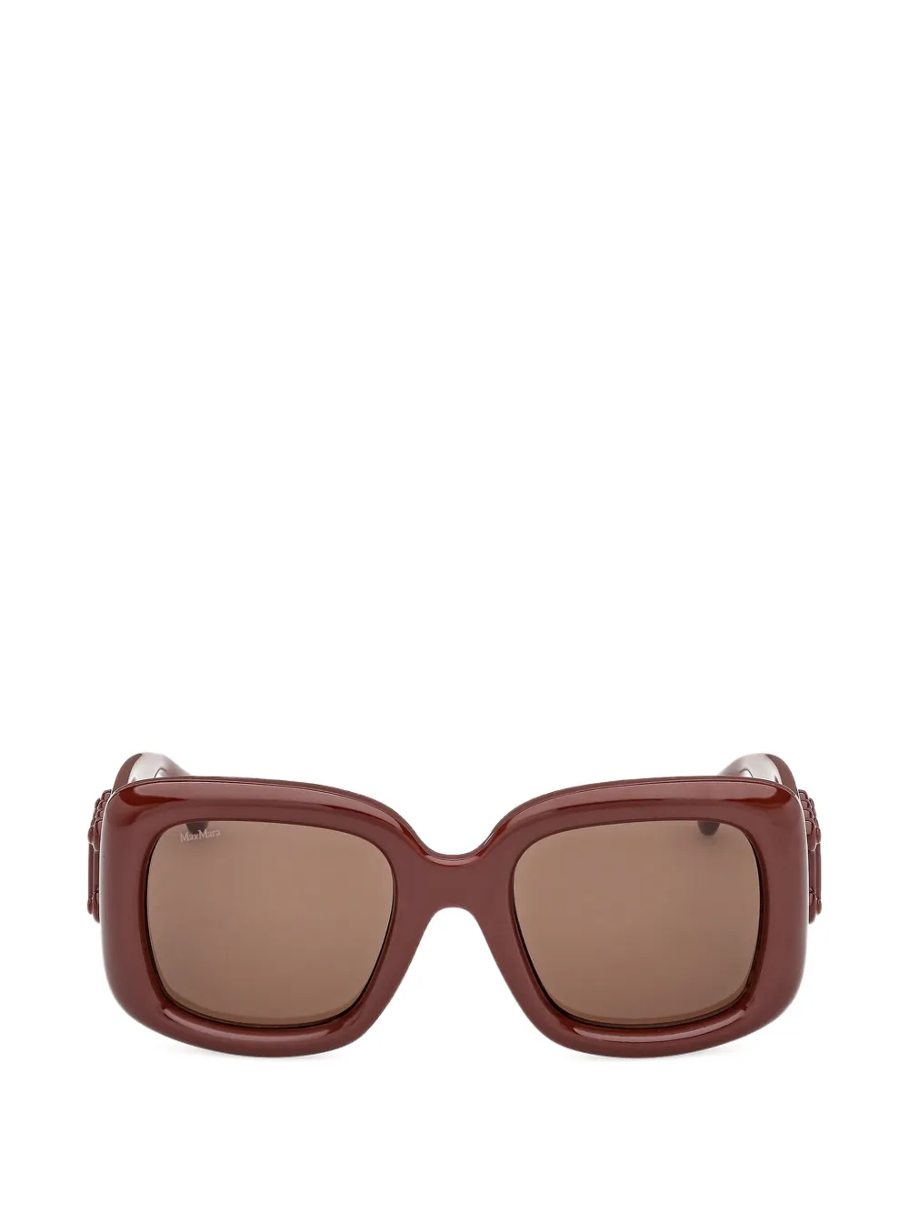 Max Mara Eyewear Zonnebril met vierkant montuur en logoplakkaat Roze