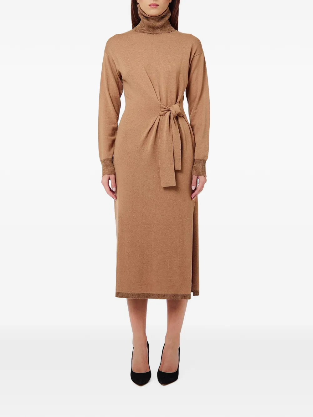 LIU JO roll-neck belted dress