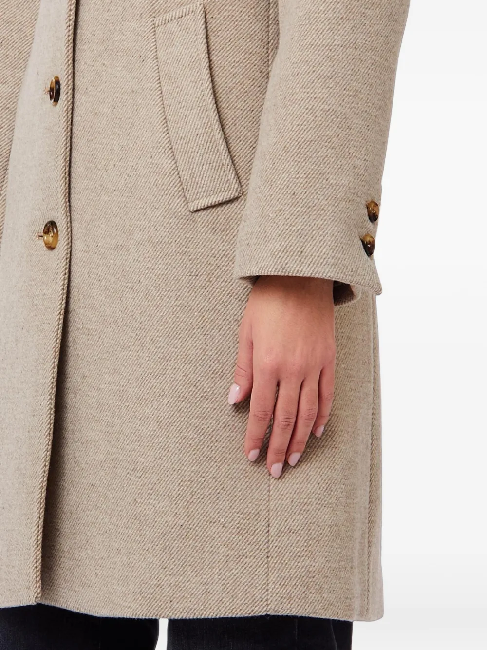LIU JO Midi-jas van wolblend Beige
