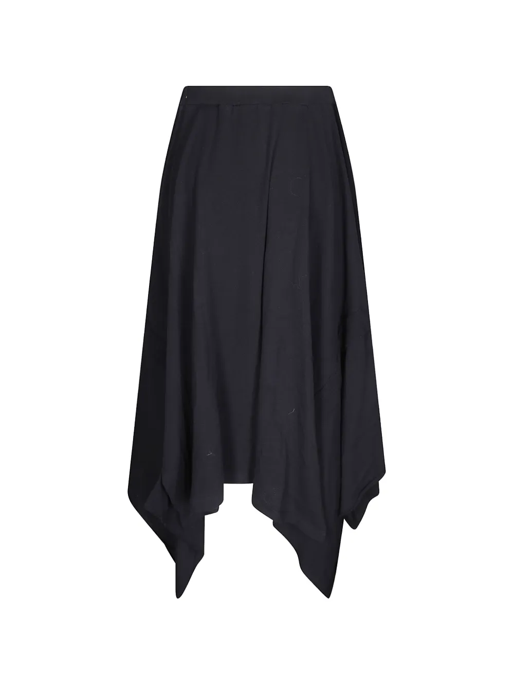 Yohji Yamamoto draped asymmetric maxi skirt Zwart