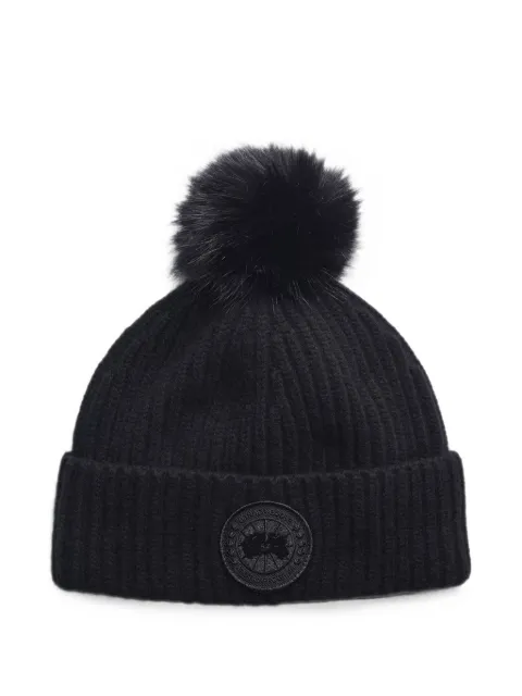 Canada Goose pom-pom ribbed-knit beanie hat