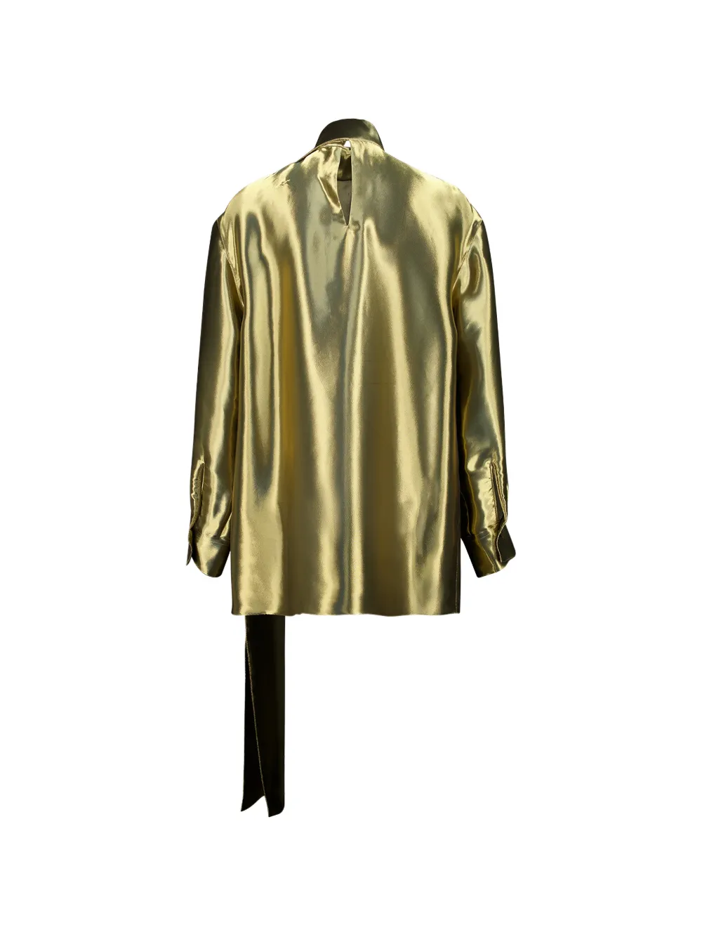 Ferragamo Liquid lamé blouse Goud