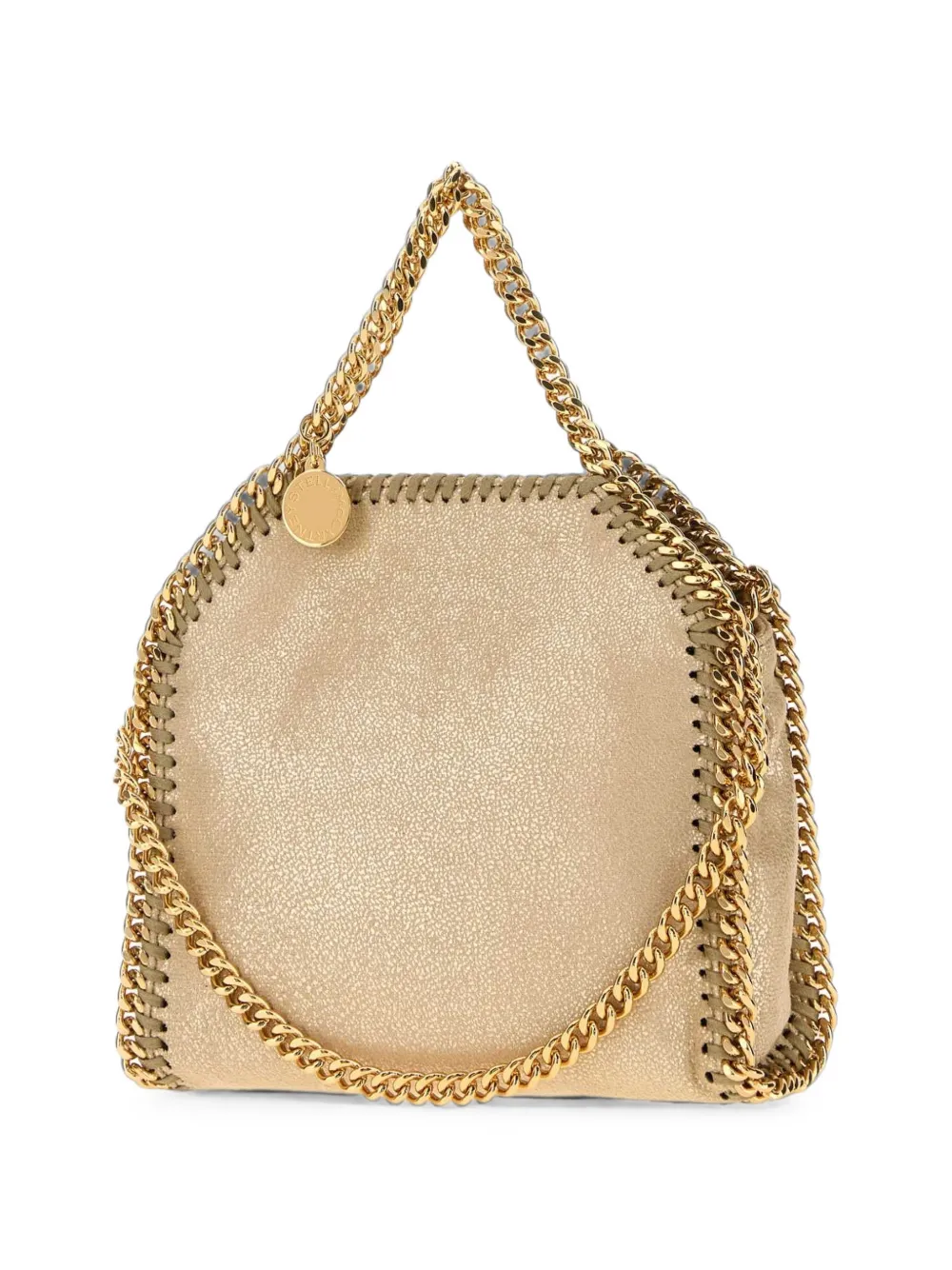 Stella McCartney Kleine Falabella shopper met ketting Beige
