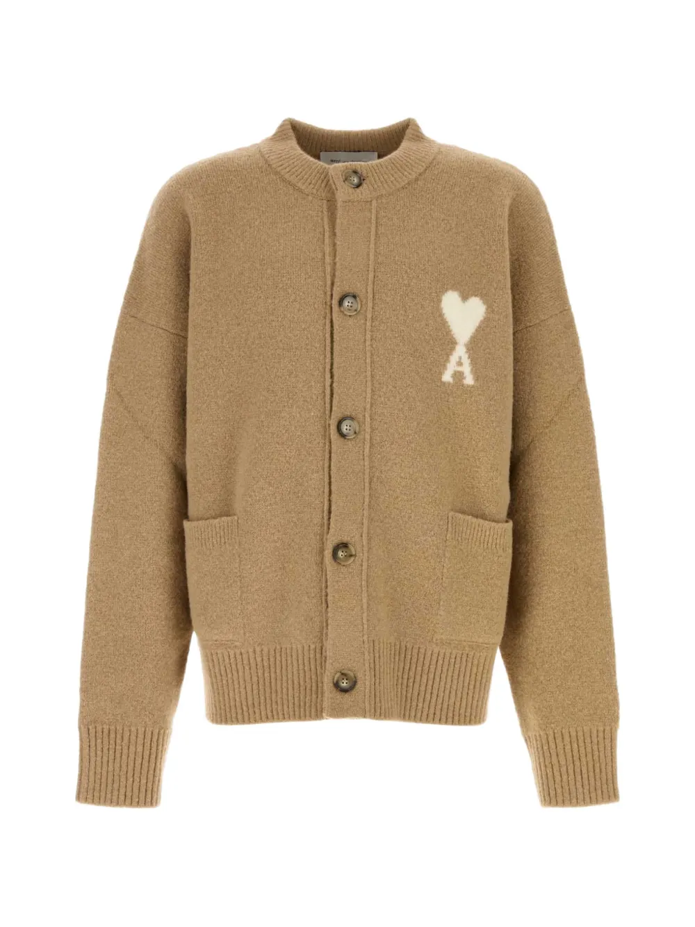 AMI Paris Ami de Coeur crew-neck cardigan