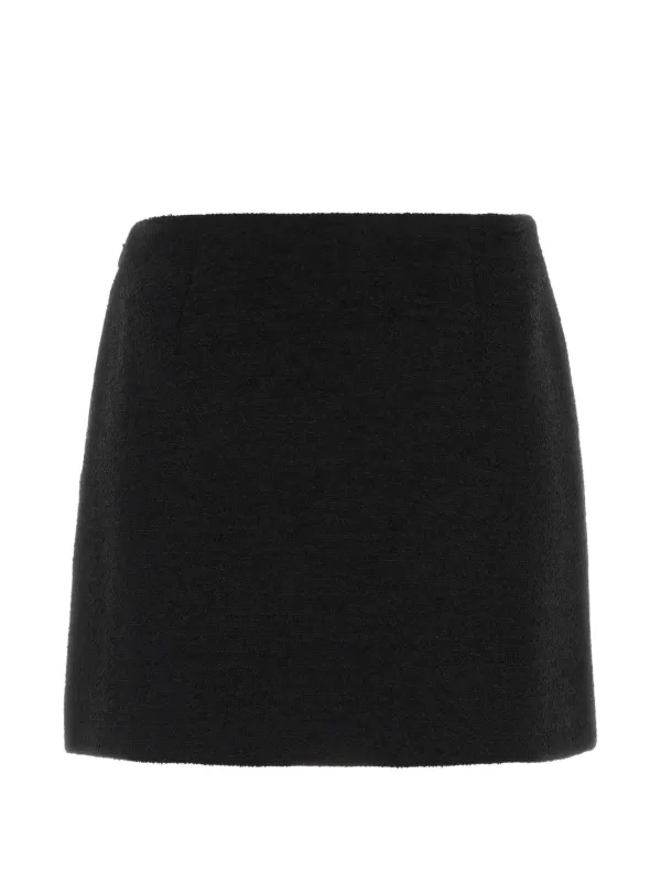 Fendi Bouclé-knit Skirt in Black