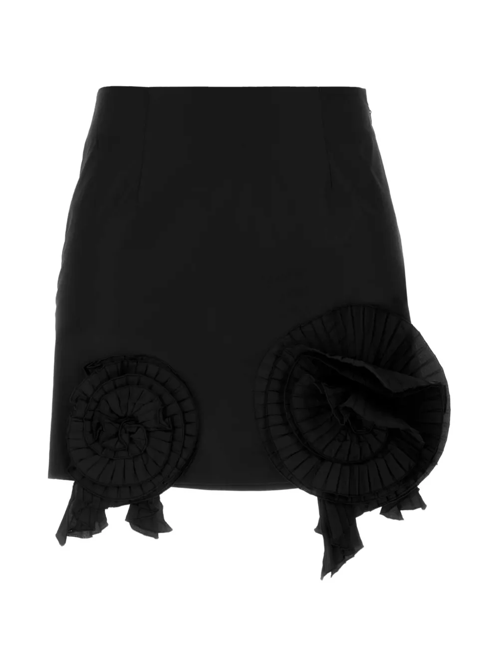 Blumarine Mini-rok met bloemapplicatie en ruches Zwart