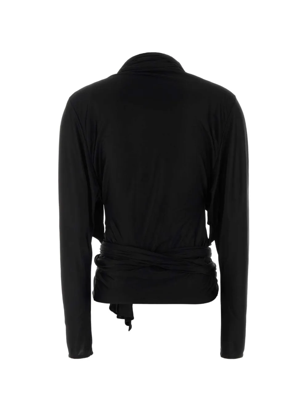 Balmain Gedrapeerde top met open hals Zwart