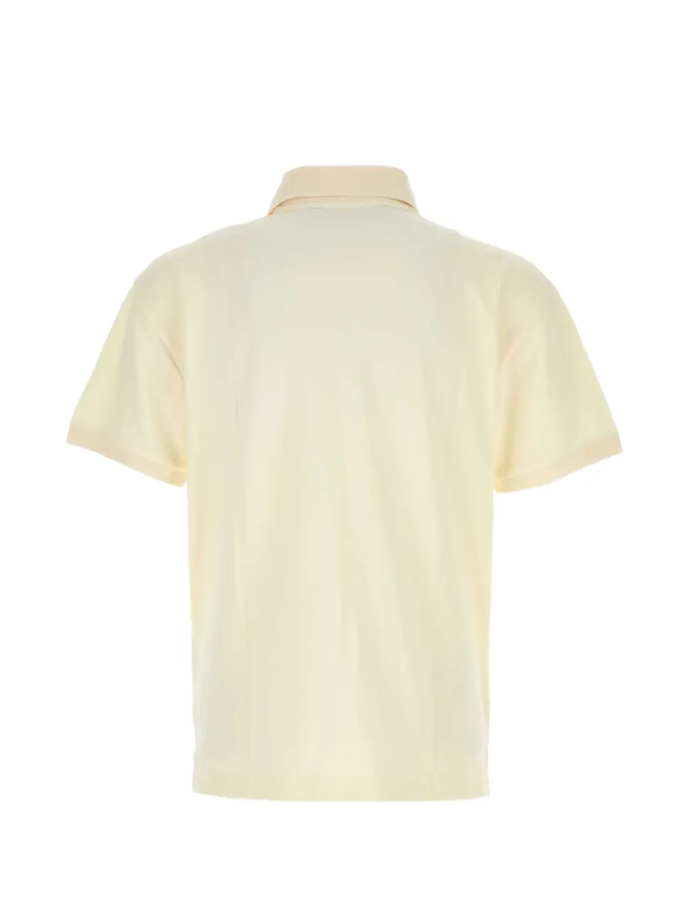 Palm Angels logo-print piqué polo shirt Beige