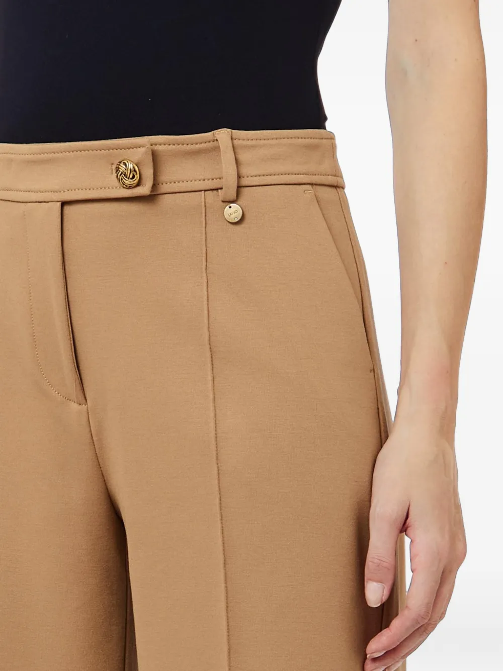 LIU JO Straight plooibroek Beige