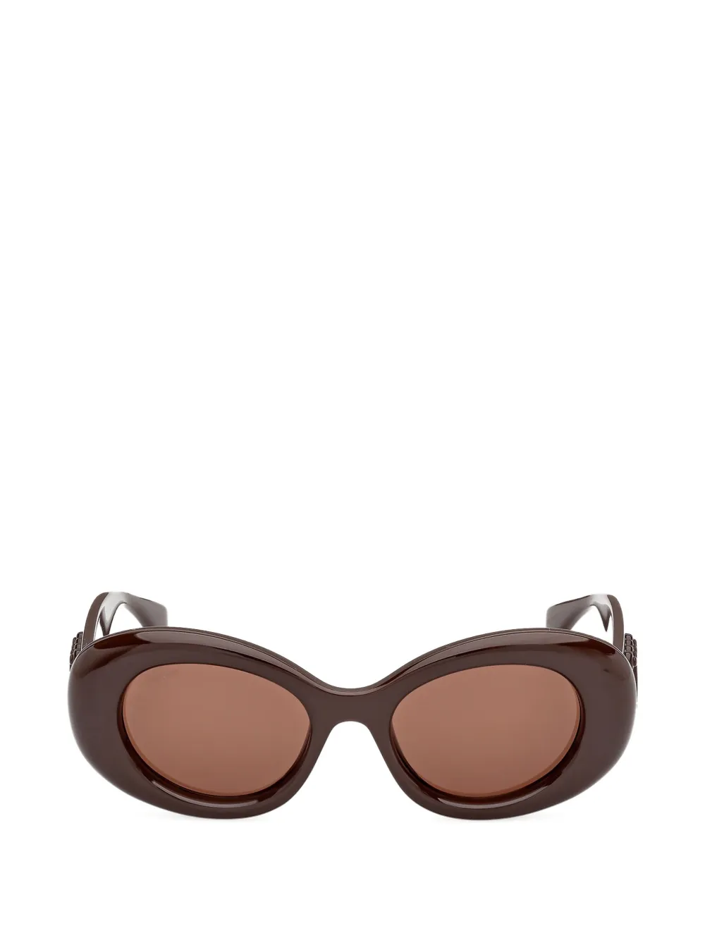 Max Mara Eyewear Zonnebril met ovalen montuur Bruin