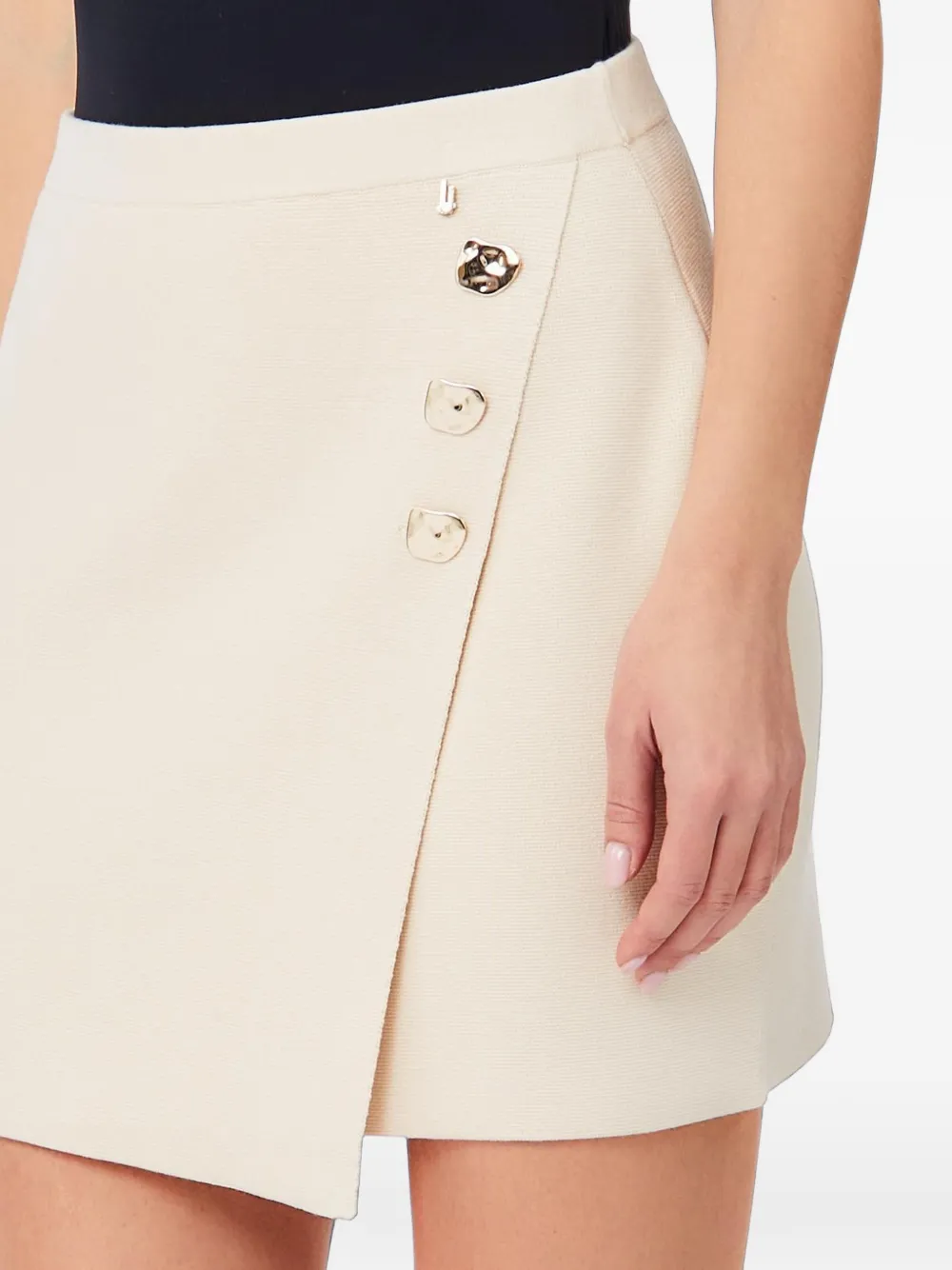 LIU JO knit mini skirt Beige
