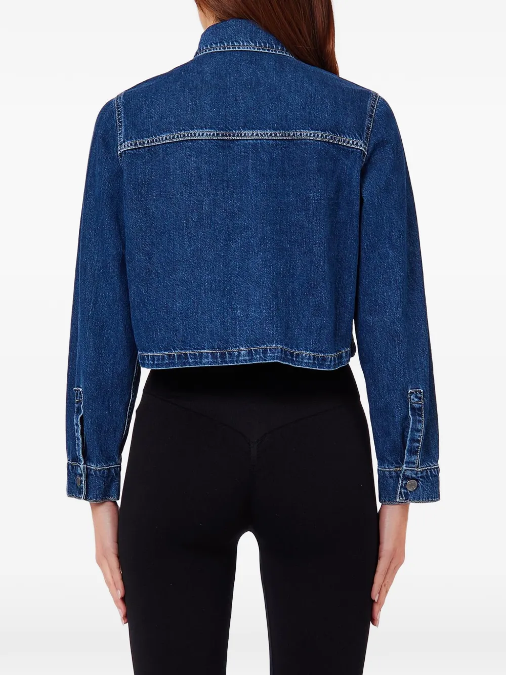 LIU JO Cropped spijkerblouse Blauw