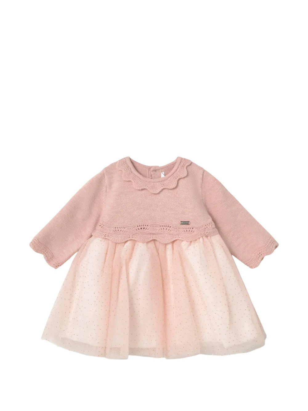 Mayoral tricot tulle dress - Pink