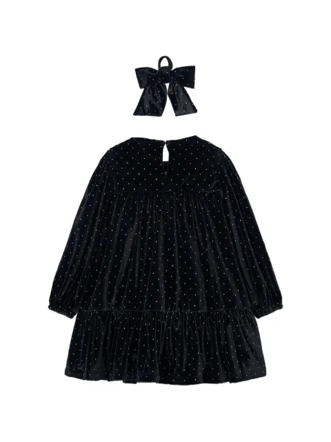Mayoral rhinestone velvet dress set