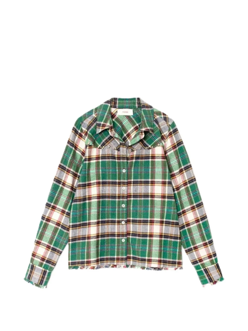 Xirena Eastwood check-print studded shirt