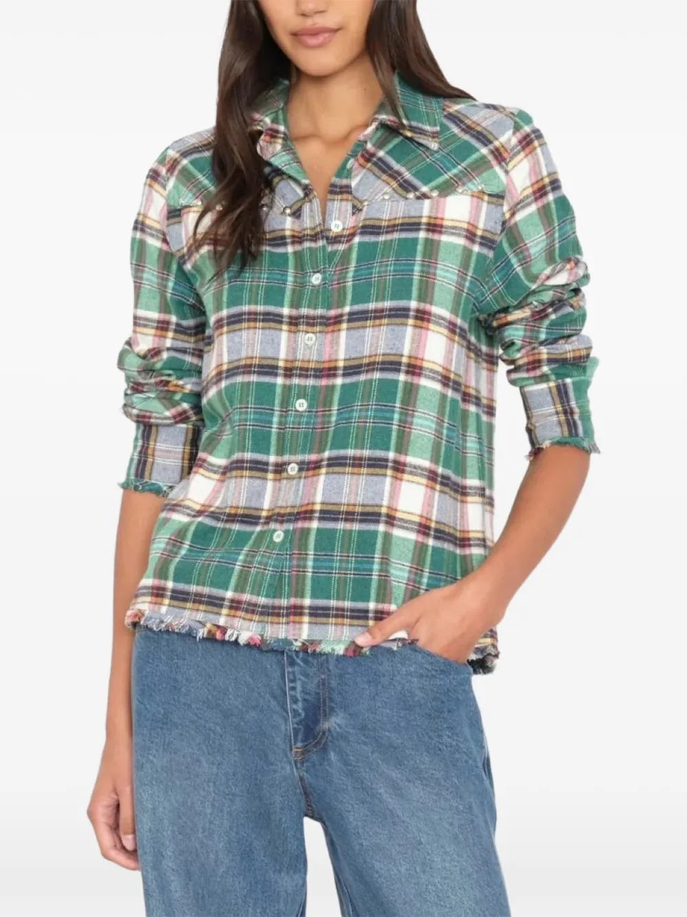 Xirena chemise cloutée Eastwood à carreaux - Vert Xirena chemise cloutée Eastwood à carreaux - Vert