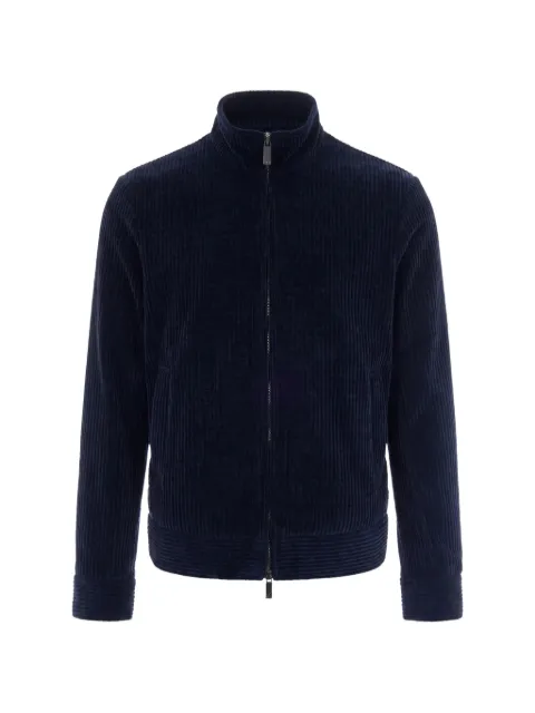 Emporio Armani ribbed-knit zip-up jacket