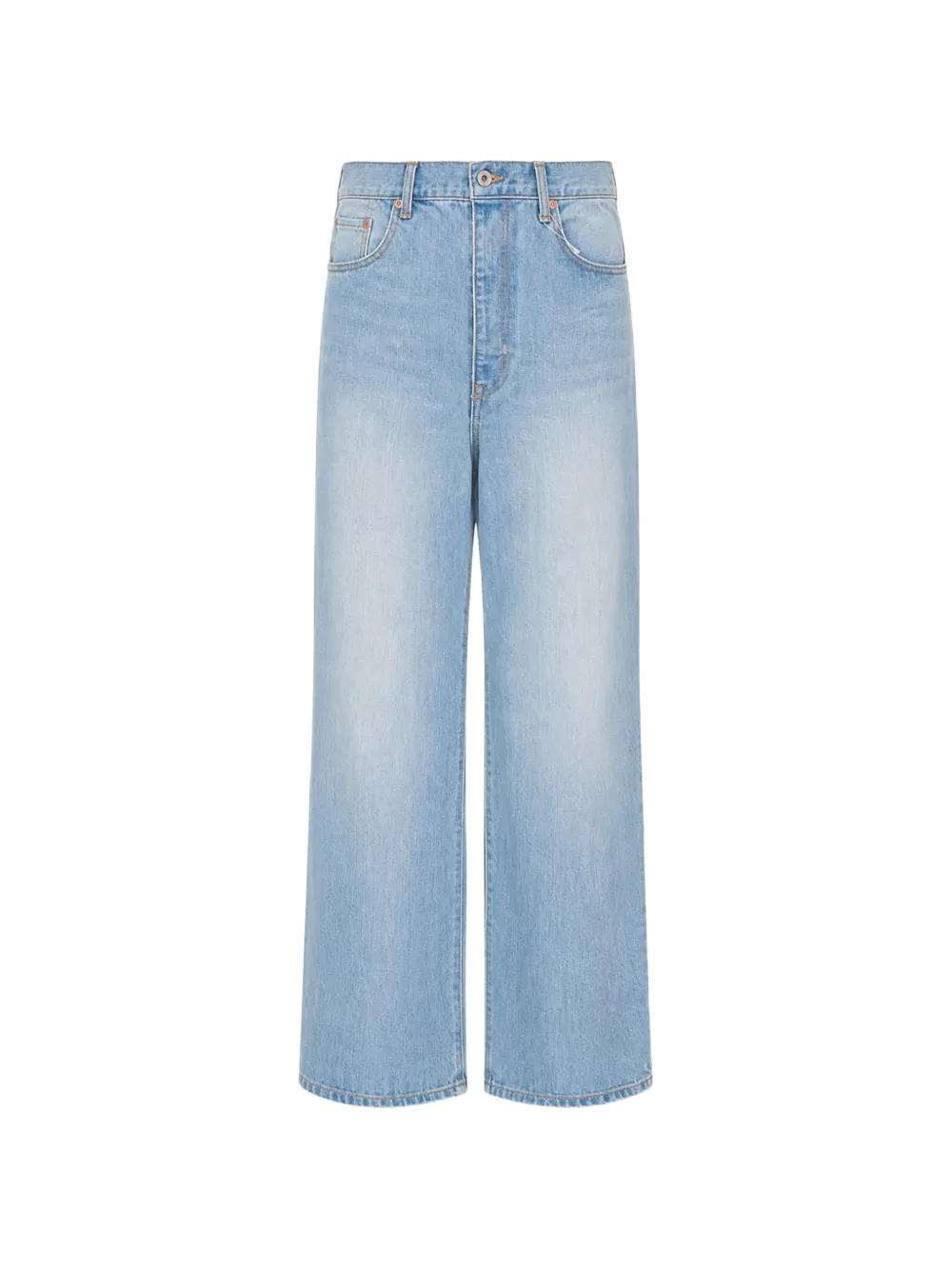 Doublet Air Yarn Faded Jeans In Blue