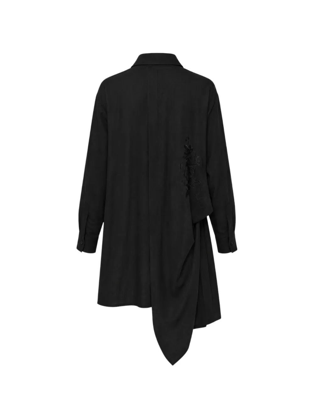 Yohji Yamamoto Gedrapeerde blouse Zwart