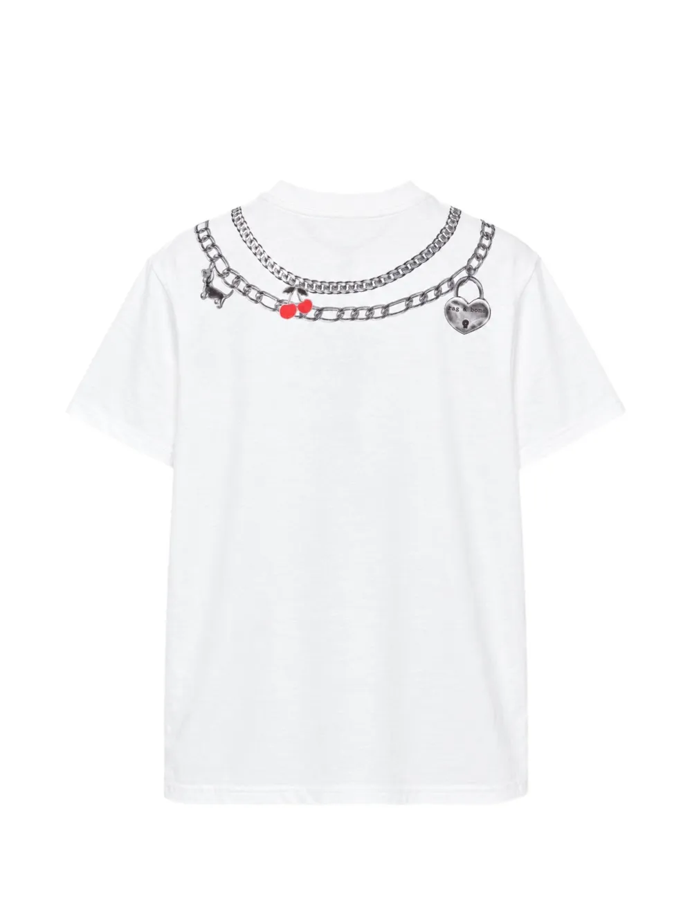 rag & bone T-shirt met bedelprint Wit