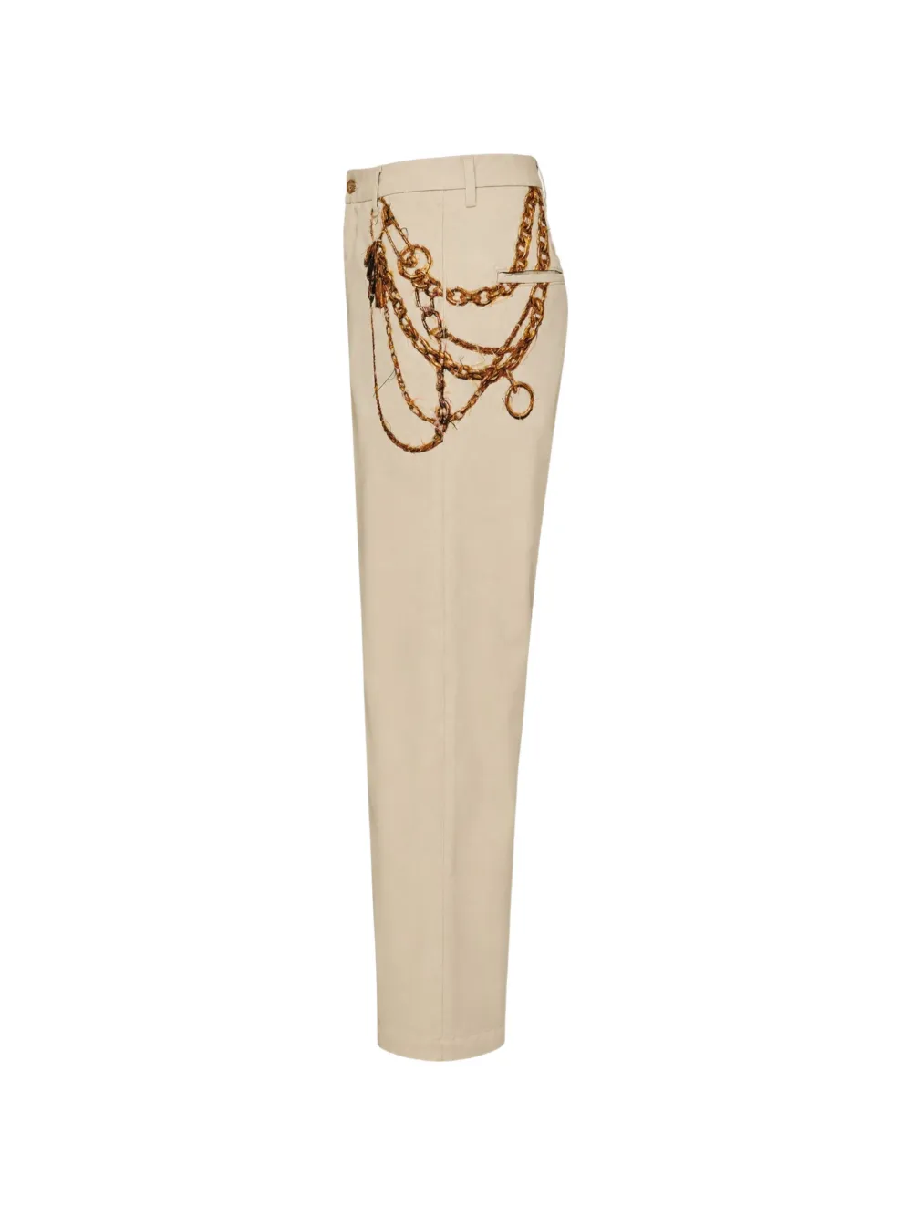 Doublet Trompe L'Oeil embroidered trousers Beige