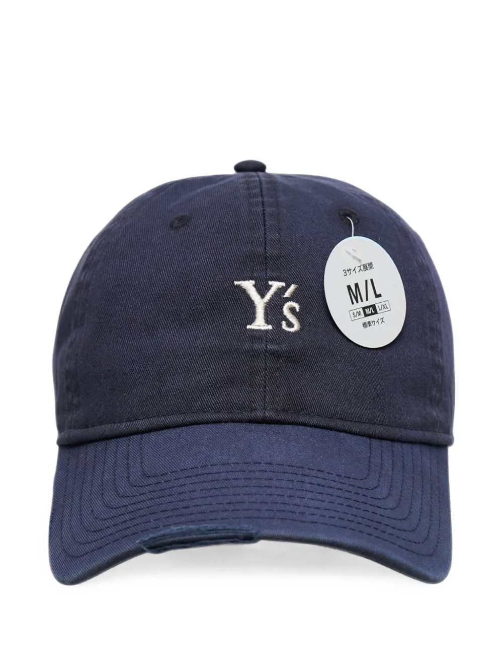 Y's × New Era Logo-embroidered Vintage-wash Cap In Blue
