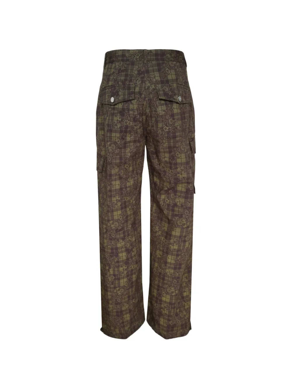 GANNI Cargo broek met bloemenprint Bruin