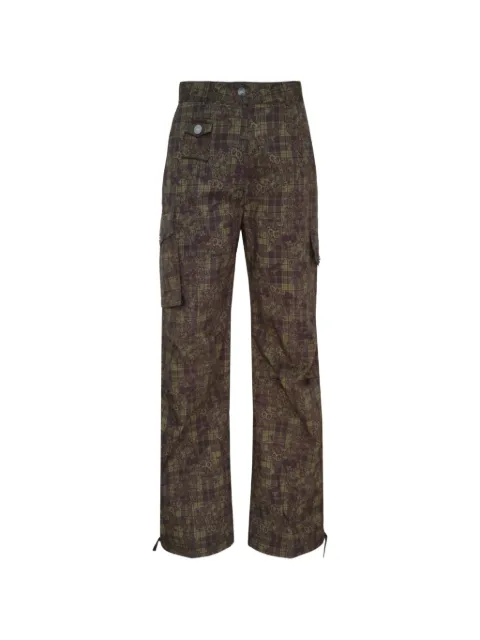 GANNI pantalones cargo con estampado floral