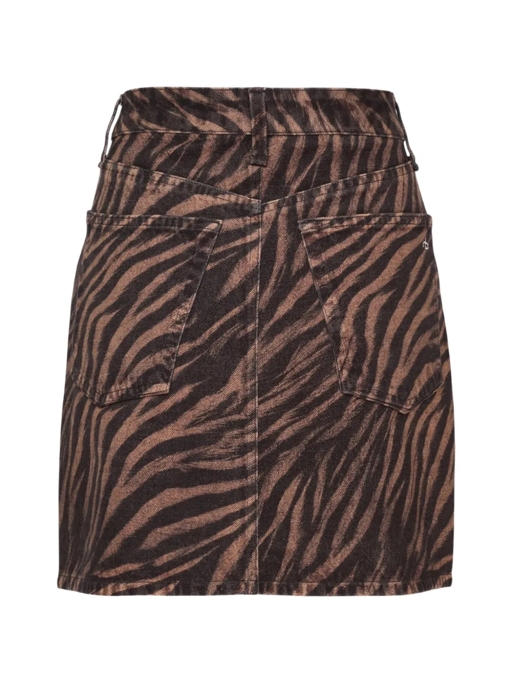 rag & bone Miramar zebra-print mini skirt Bruin