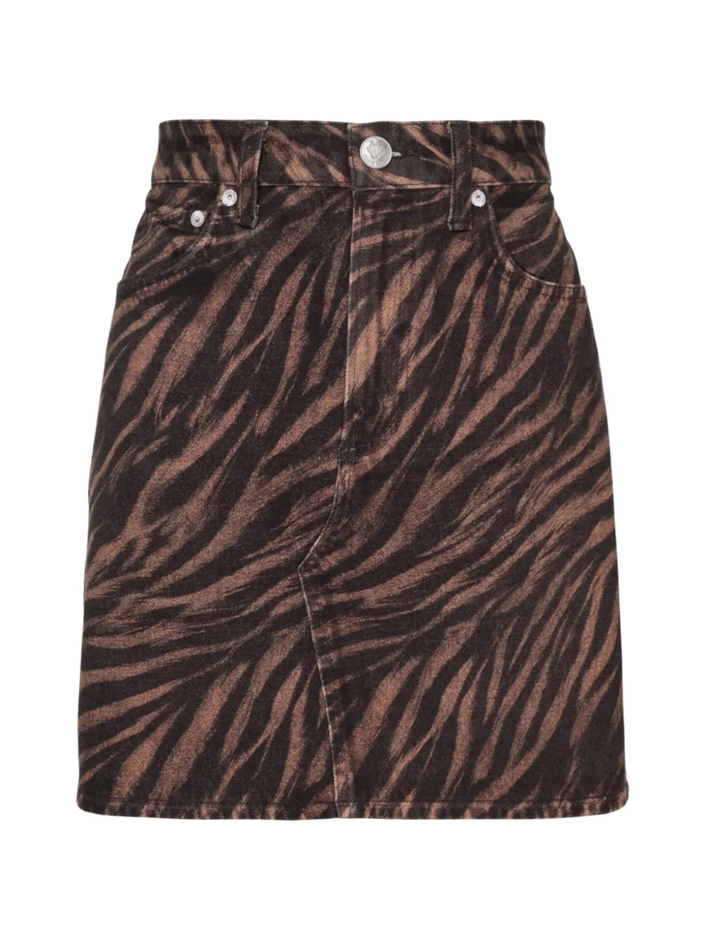 rag & bone Miramar zebra-print mini skirt - Marrone