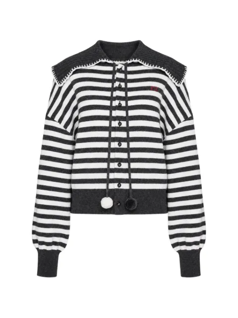 Renli Su striped sailor-collar cardigan