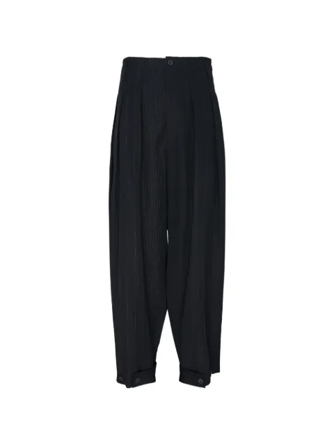 Yohji Yamamoto hem-tab wide-tuck trousers