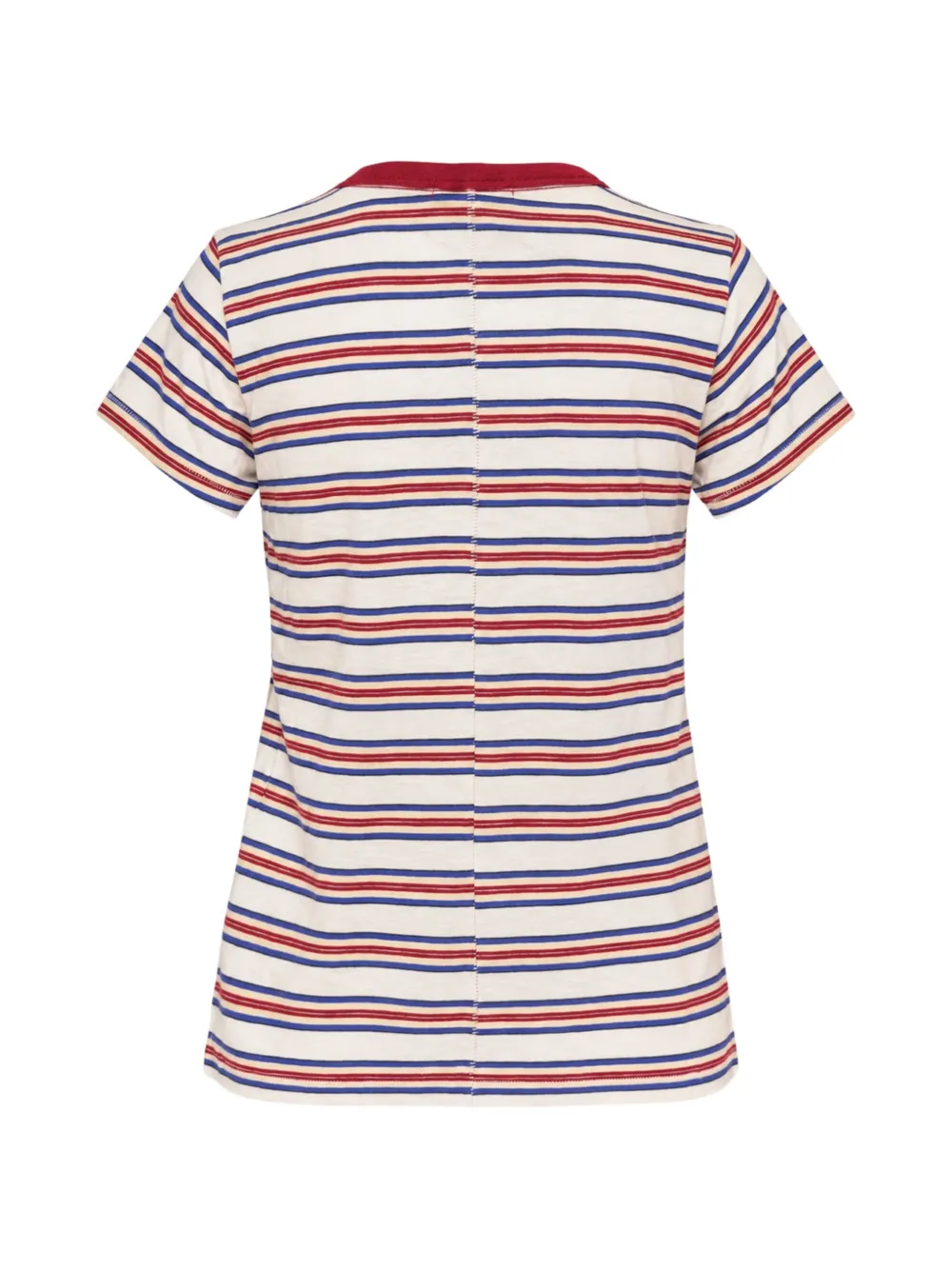 rag & bone Slub gestreept T-shirt Rood