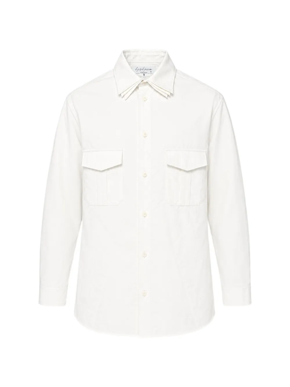 Yohji Yamamoto padded triple-collar shirt
