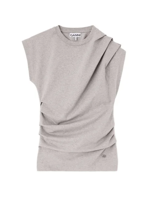 GANNI top in draped jersey