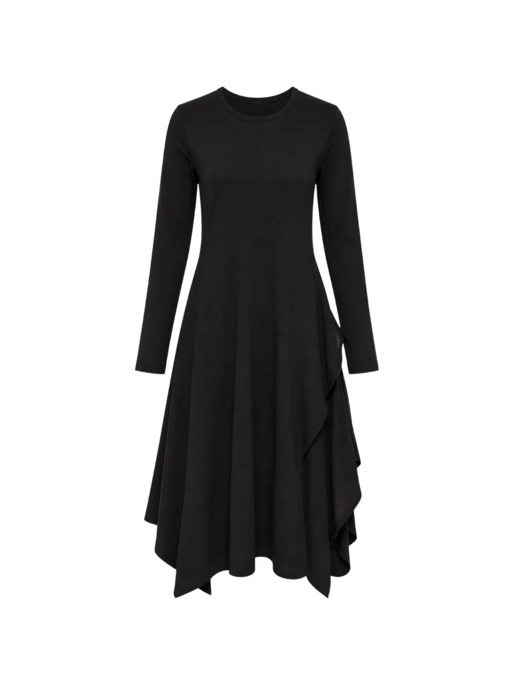 Yohji Yamamoto asymmetric draped midi dress