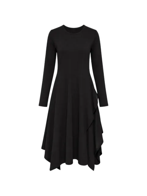Yohji Yamamoto asymmetric draped midi dress