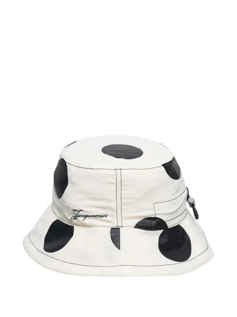 Jacquemus Bob Baluchon polka-dot bucket hat