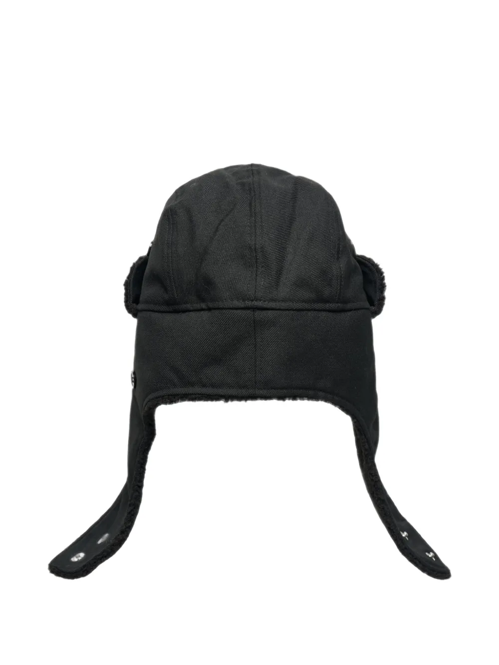 Y's X New Era Logo-embroidered Wool Trapper Hat In Black