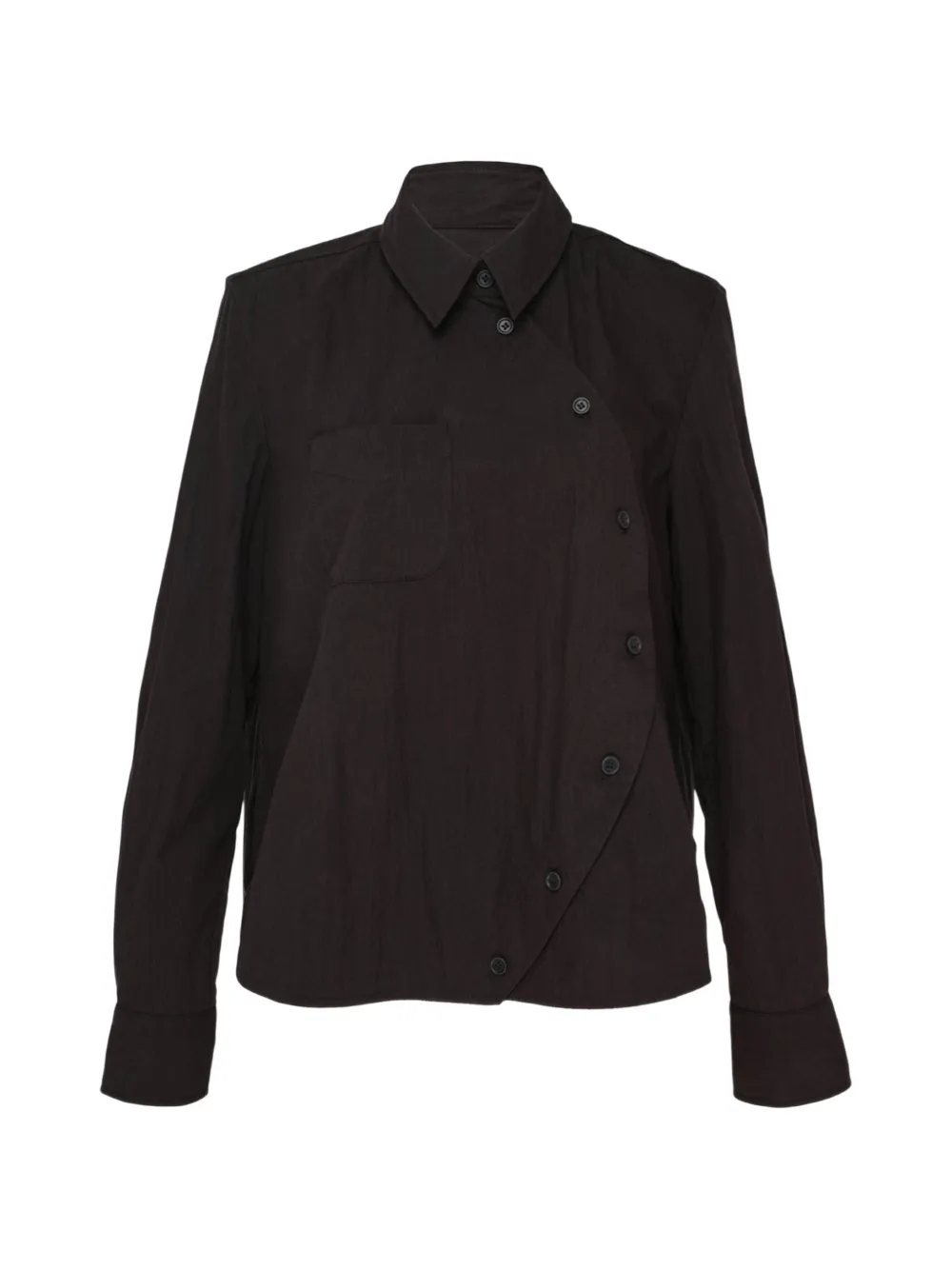 Melitta Baumeister Circle asymmetric-fastening shirt