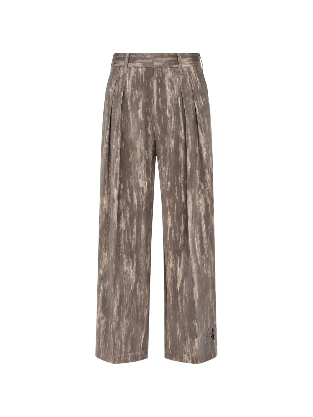 Doublet Pleated Patterned Trousers In Brown