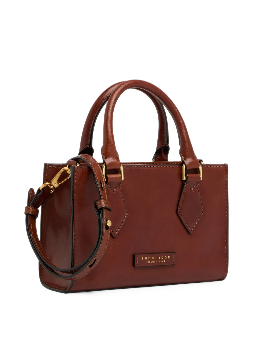 The Bridge Leren shopper Bruin
